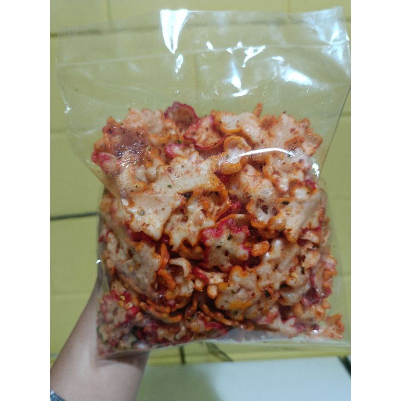 

kerupuk bantat bintang enak pedas daun jeruk