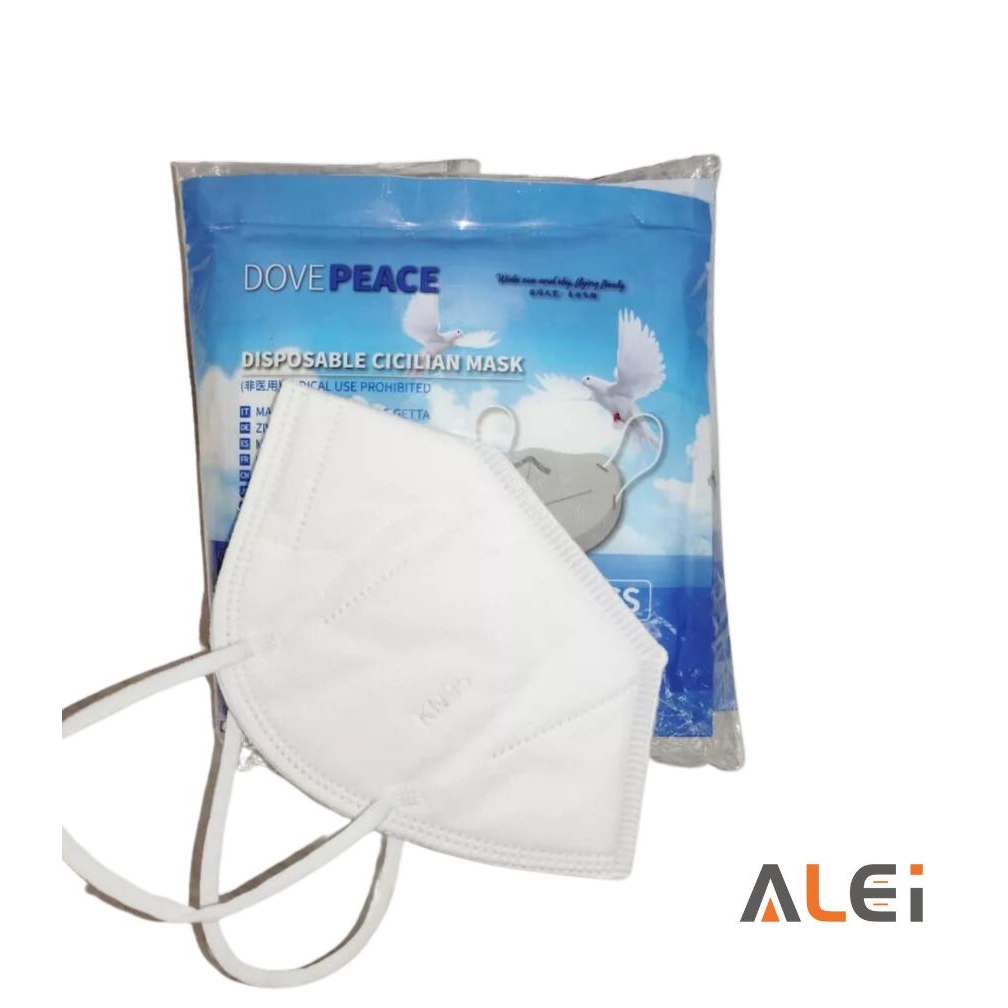 [100% AMAN] MASKER DP5-KN95 FFP2 DOVEPEACE DISPOSABLE CICILIAN MASK ISI 1 PCS