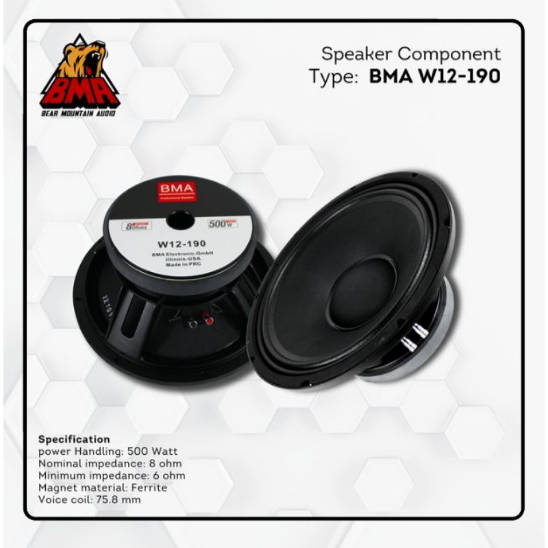 Speker BMA W12 - 190 | Speker 12in