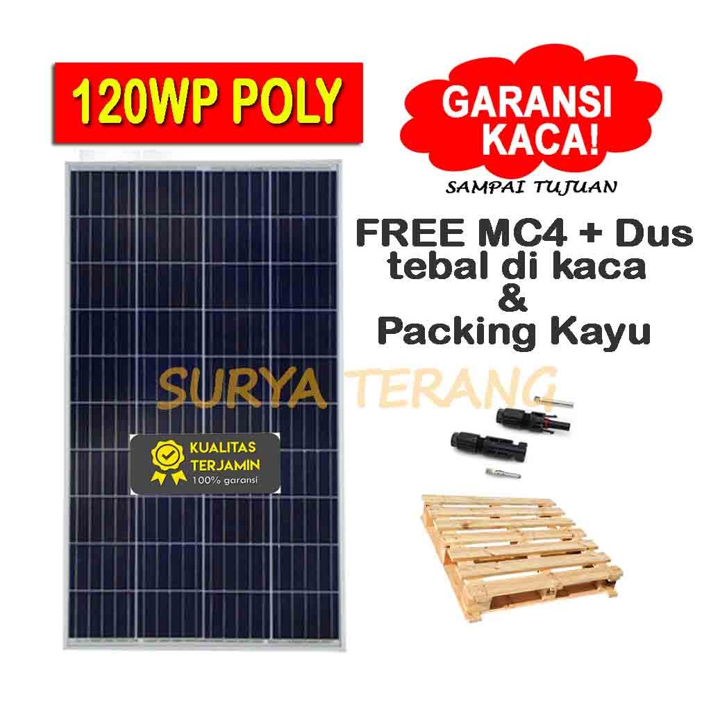 Solar Panel Surya 120wp Poly Solar Cell 120wp Poly FREE Packing Kayu