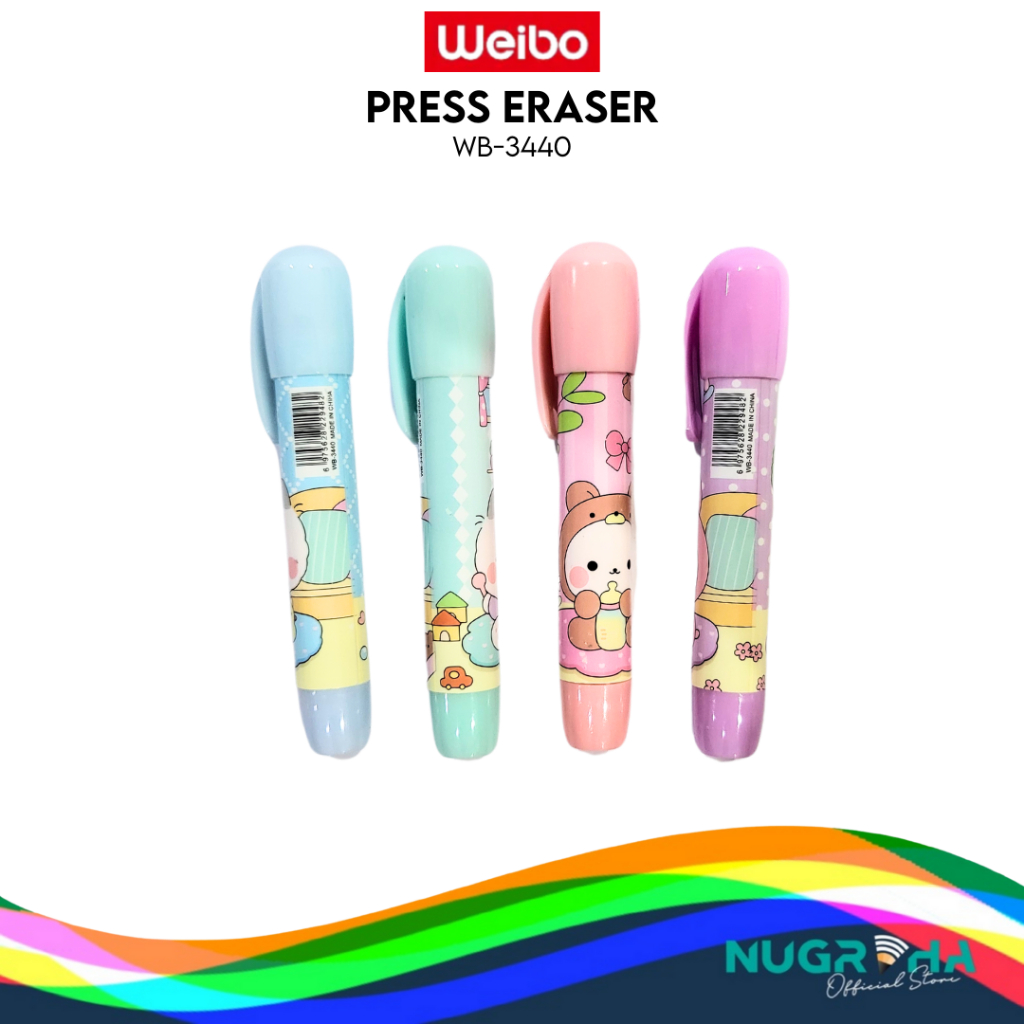 

WEIBO 3440 PENGHAPUS PENSIL MEKANIK PRESS ERASER CAT KUCING LUCU ANAK