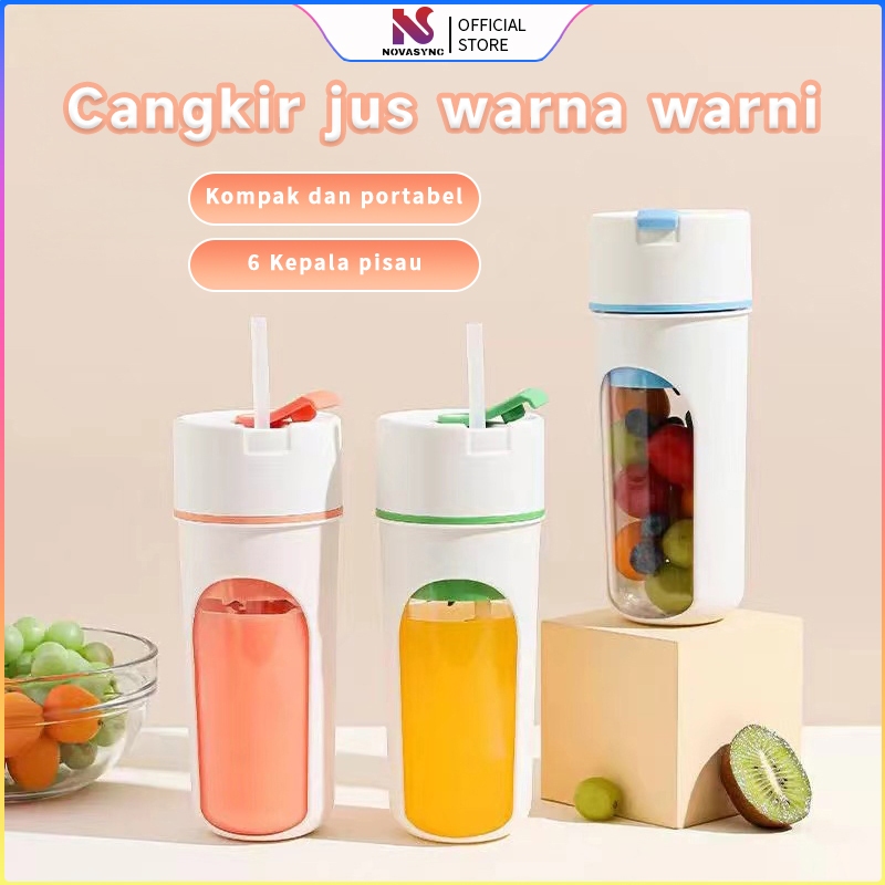 Cangkir Pembuat Jus Multifungsi Portabel, Pembuat Jus Listrik Kecil, Blender Buah Cocok untuk Rumah