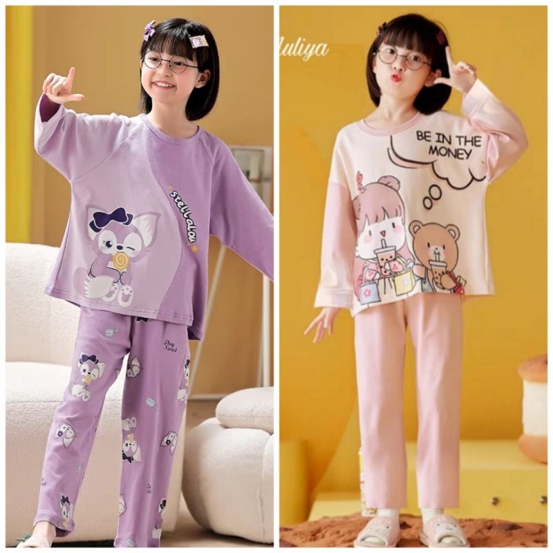 Setelan Piyama anak import murah, model kekinian
