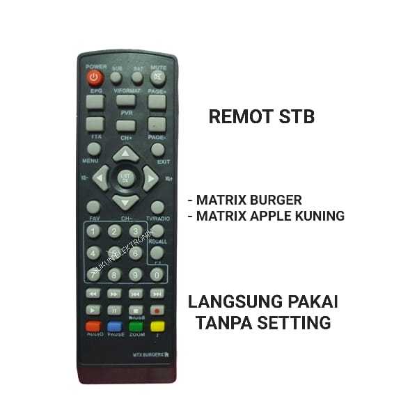 REMOT REMOTE STB MATRIX BURGER MATRIX APPLE KUNING
