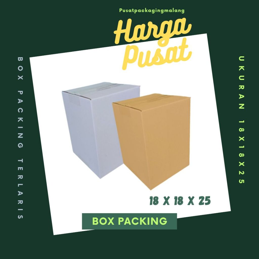 

Box Packing 18x18x25 Kardus A1 Karton Dus Kotak Kemasan Sparepart Jamu Madu Assesoris