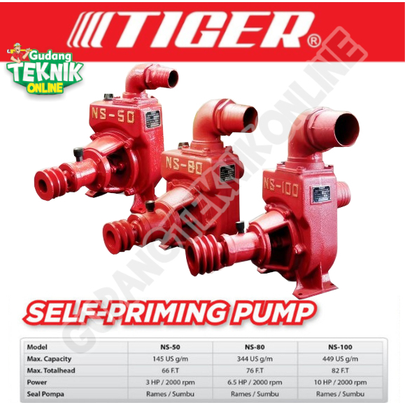 TIGER Pompa Air Irigrasi 2" 3" NS50 NS80 TIGER / Waterpump Water Pump 2 3 Inch Hisap Sedot Water Pum