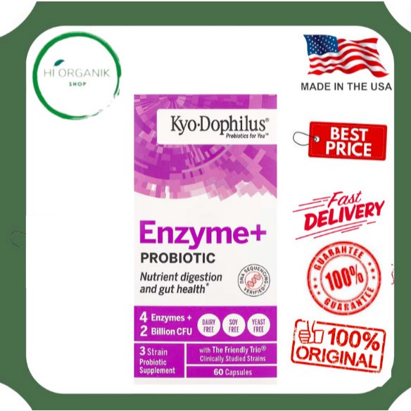 Kyolic Kyo Dophilus Enzyme + Probiotic 60 Capsules