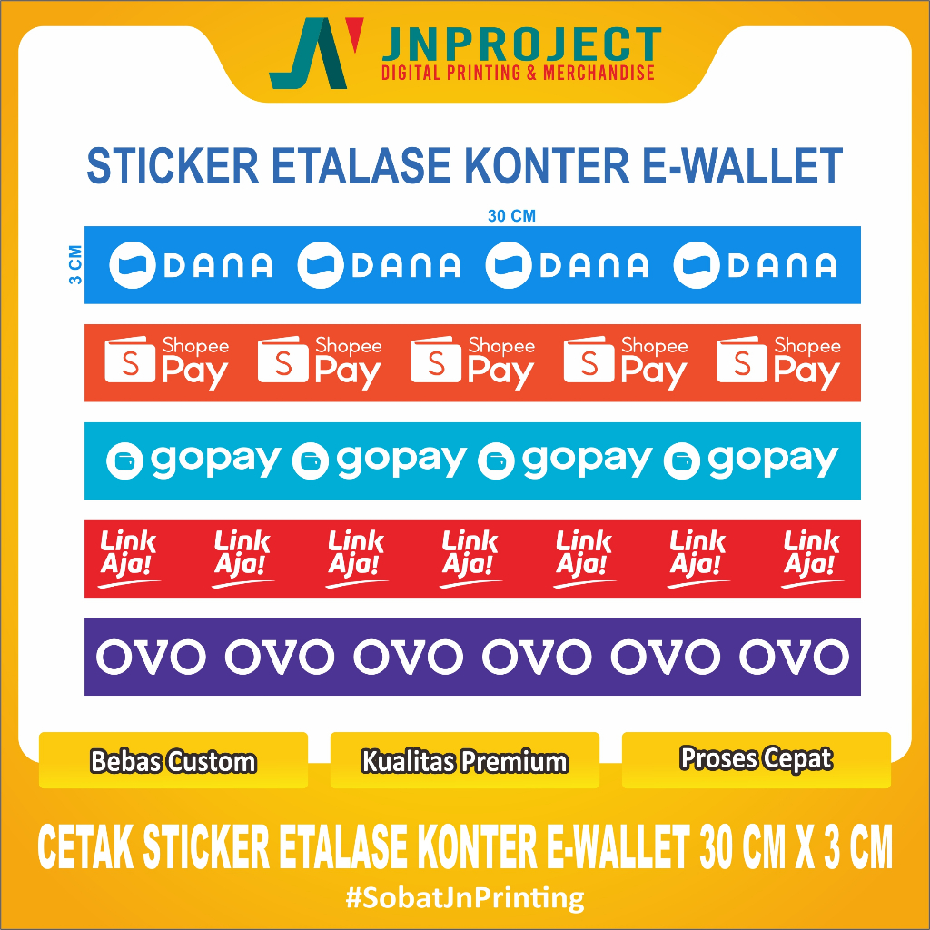 

STIKER ETALASE KONTER E WALLET | TERBARU | MINIMAL ORDER 15 PCS | STIKER E-WALLET | STIKER KONTER | MURAH