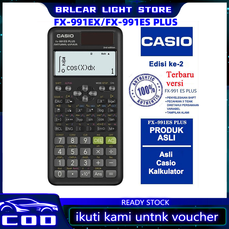 

Kalkulator Scientific Casio FX-991EX/FX-991ES PLUS Casio Original Kalkulator Calculator Scientific Kalkulator Ilmiah Kalkulator Sekolah Garansi Resmi 3 Tahun 2nd edition Kalkulator Casio Scientific Calculator Casio Scientific
