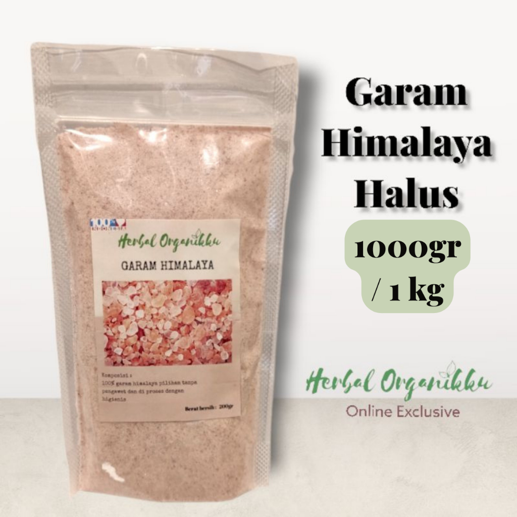 

Garam Himalaya Halus / Sangat Halus 500 & 1000(1kg)| Himalayan Pink Salt Murni PREMIUM