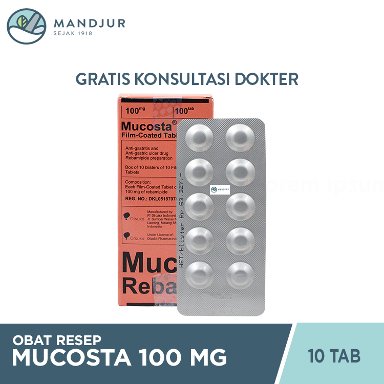 Mucosta 100 mg 10 Tablet