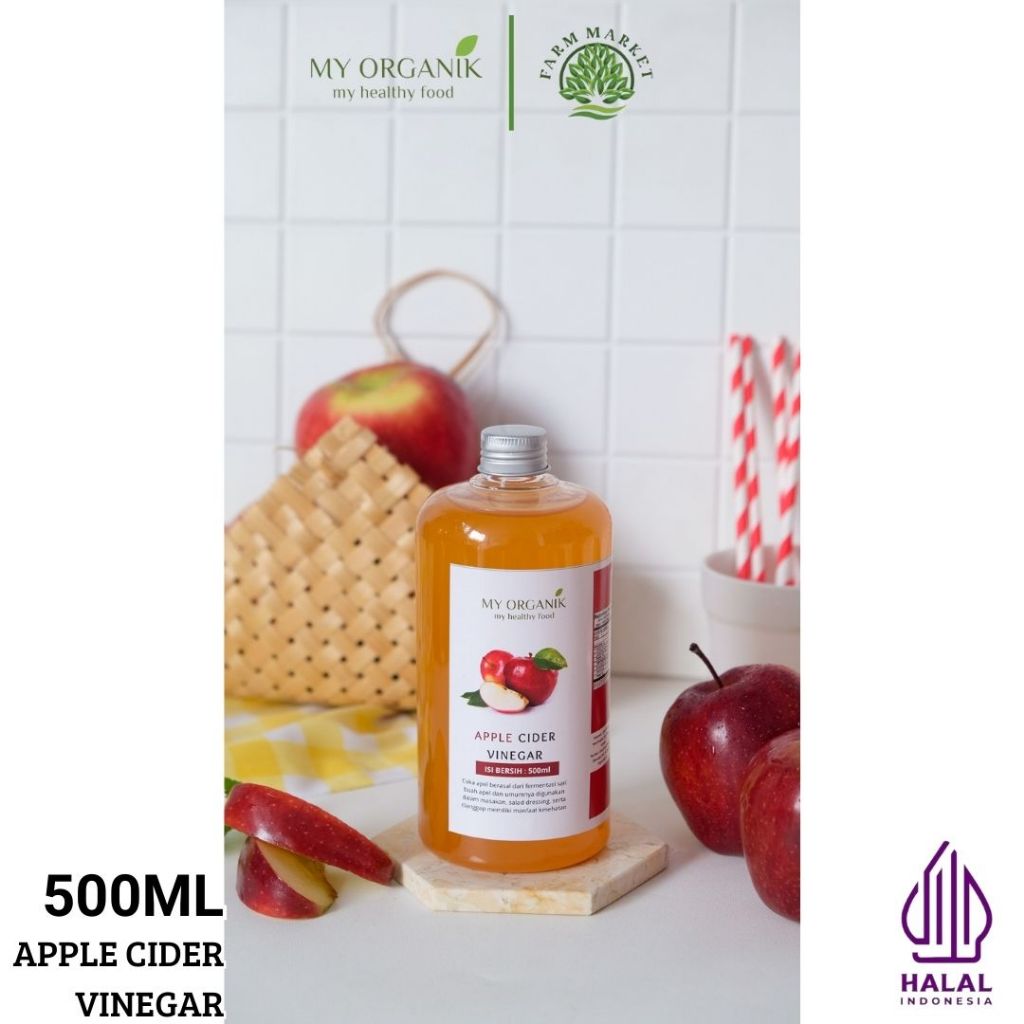 

My Organik Cuka Apel Original - Diet Detoks - Apple Cider Vinegar - Toner Wajah Alami - 500 ML