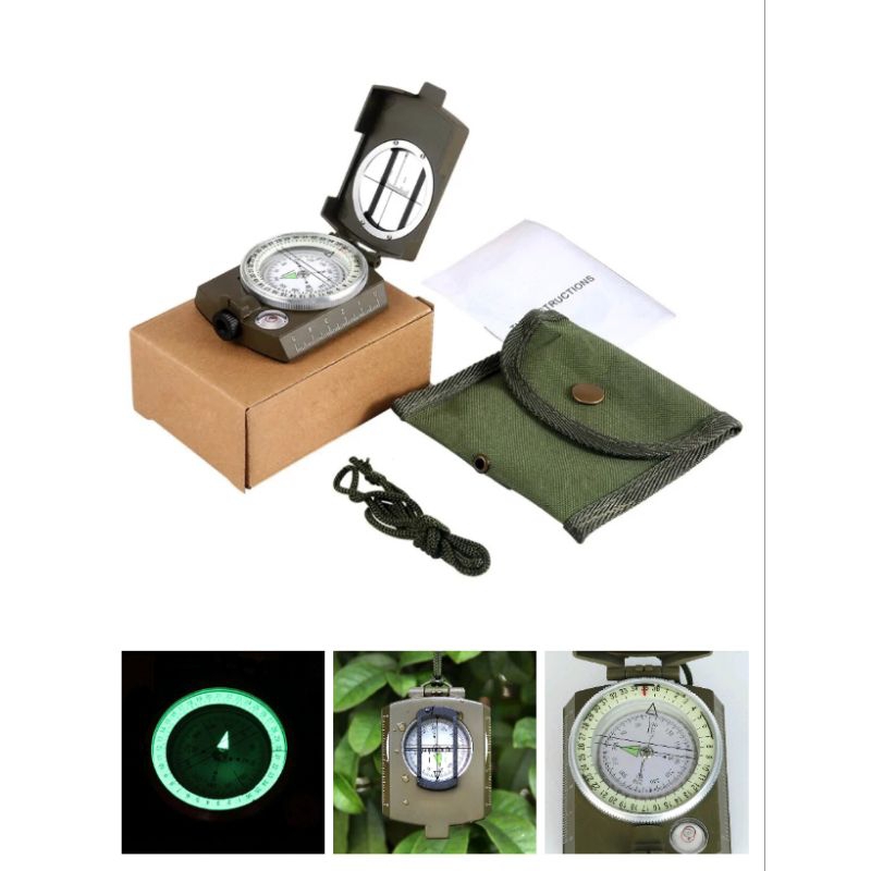 Kompas bidik army militer compas / kompas outdoor camping pramuka tni clinometer bidik sudut besi me
