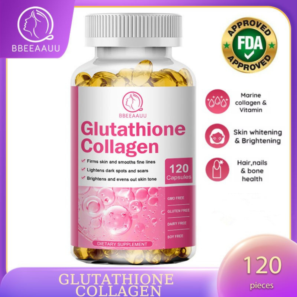 BBEEAAUU Glutathione Collagen Capsules Whitening Skin Anti Aging Collagen Glow Capsule Beauty