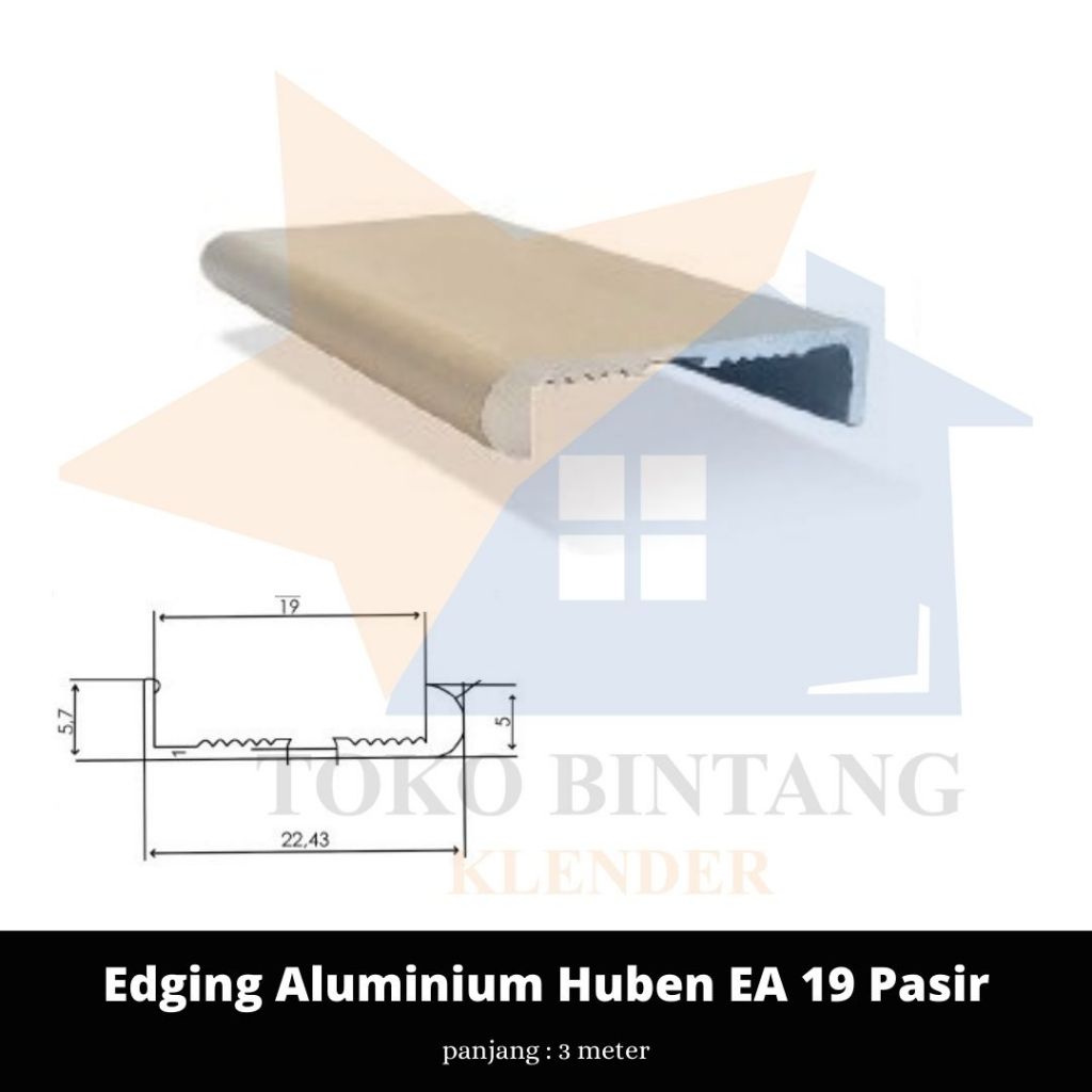 Edging Aluminium Huben EA 19 Pasir