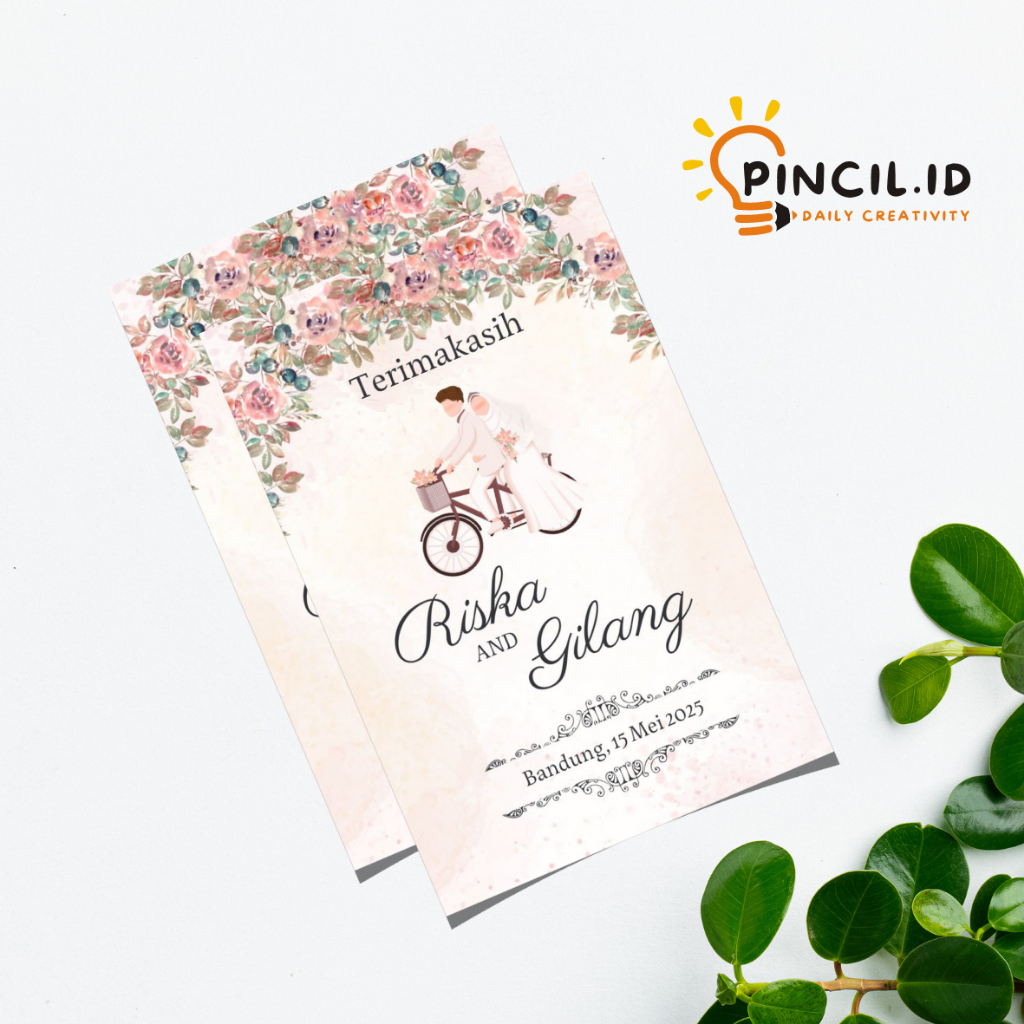 KARTU SOUVENIR , KARTU UCAPAN TERIMAKASIH PERNIKAHAN CUSTOM, KARTU TUKAR KUPON SOUVENIR, kartu kupon