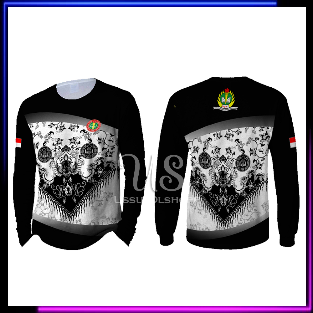 Kaos Baju Pria Batik PGRI Lengan Panjang Fullprint