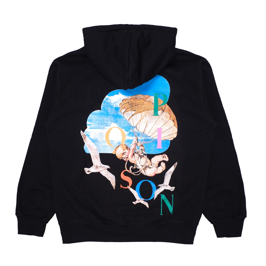 POISON FOREVER - Fly High Baby Hoodie Black - Heavyweight 330GSM