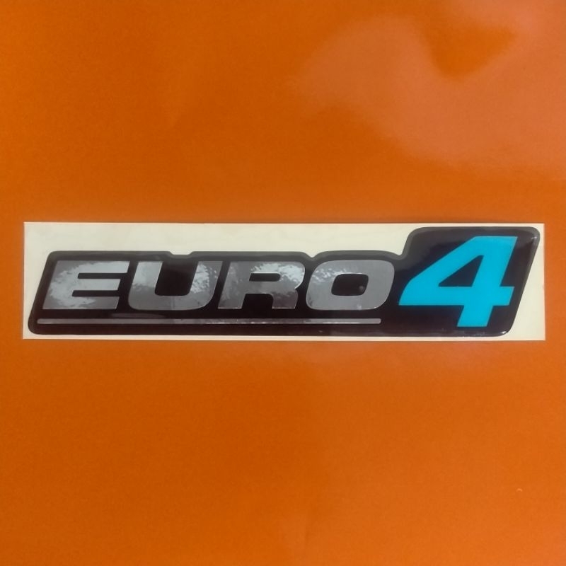 Stiker EURO 4 Hino Emblem Timbul