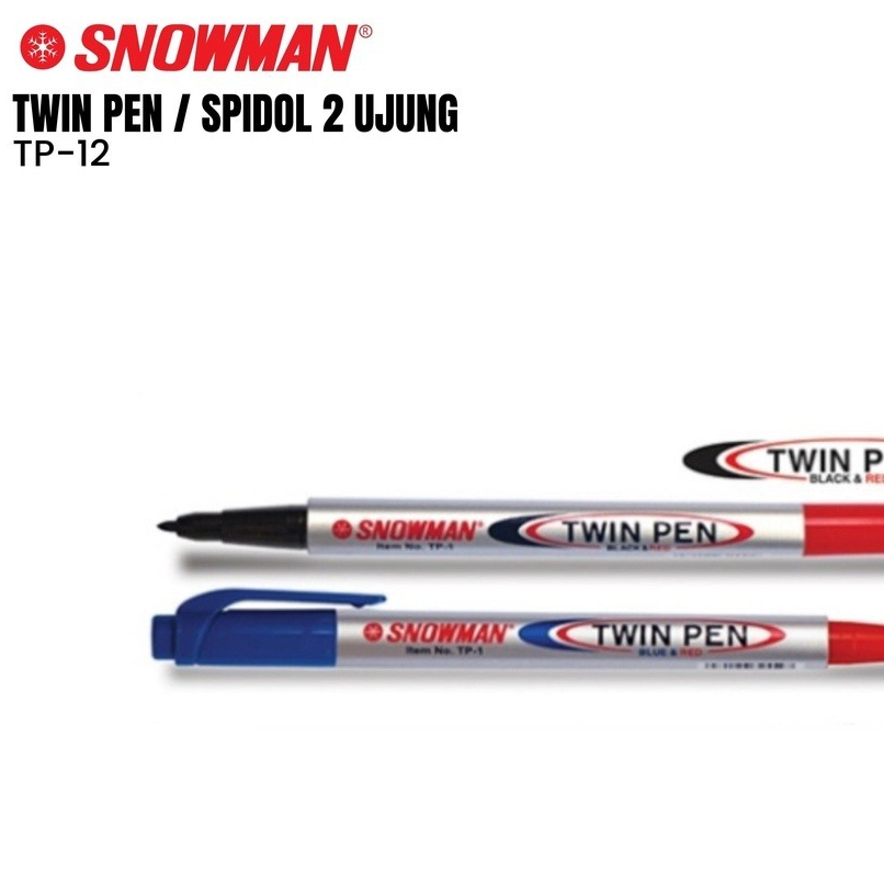 

SNOWMAN TWIN PEN / SPIDOL 2 UJUNG TP-12