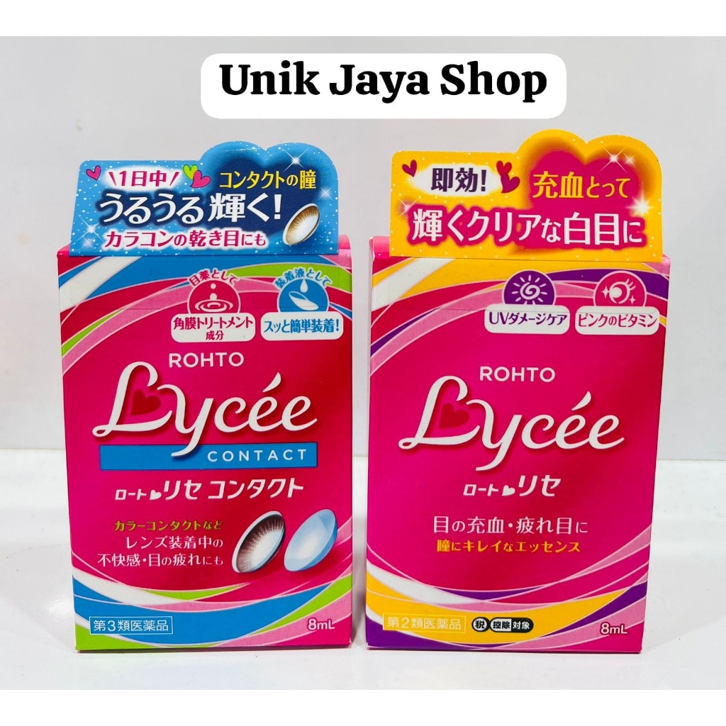 Naturalens Rohto Lycee Eyedrops 8ml - Tetes Mata Soflens & Tetes Mata Biasa