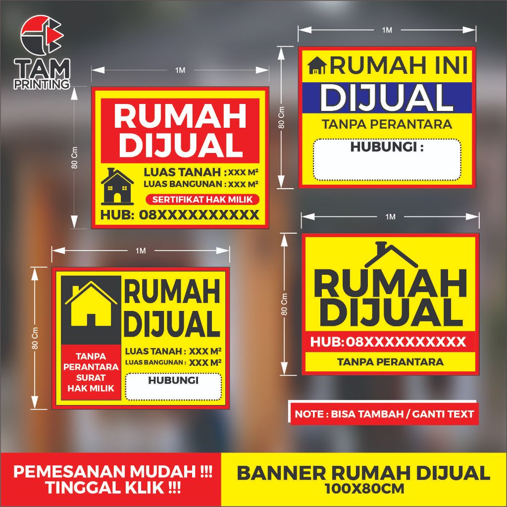 

Cetak Spanduk Rumah Dijual / Disewakan / Dikontrakan