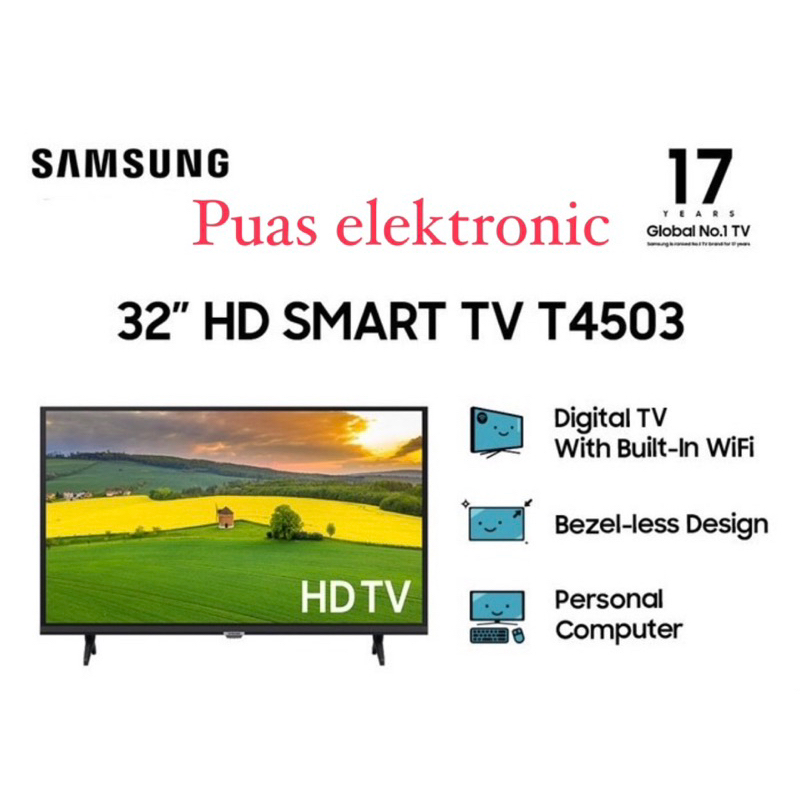 LED SAMSUNG SMART TV 32 INCH T4503 SUPORT YOUTUBE/NETFLIX