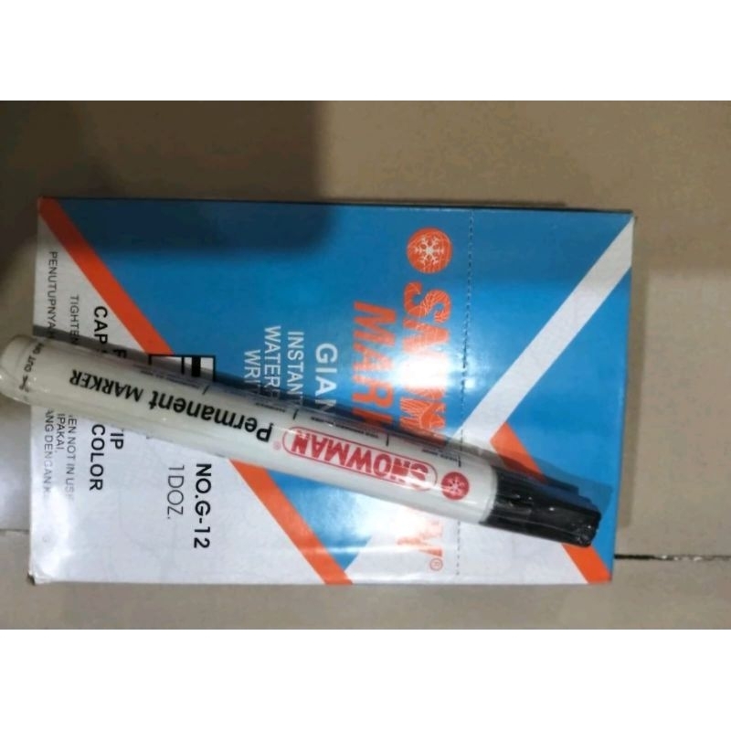 

Ay00! Spidol Snowman PERMANEN G-12 isi 1BOX = 12 PCS (1 lLUSIN)