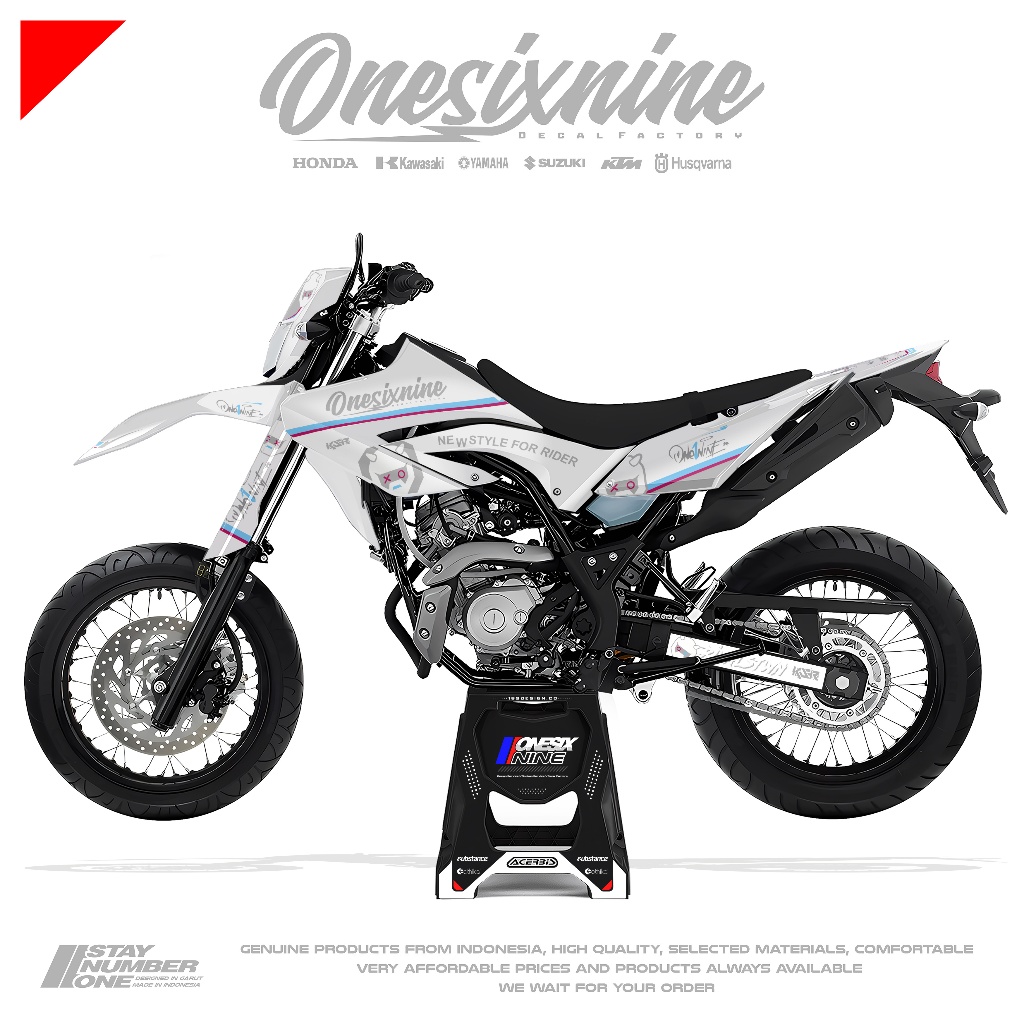 Custom Decal Yamaha Wr 155 Oneonenine White - Decal Custom yamaha Wr 155