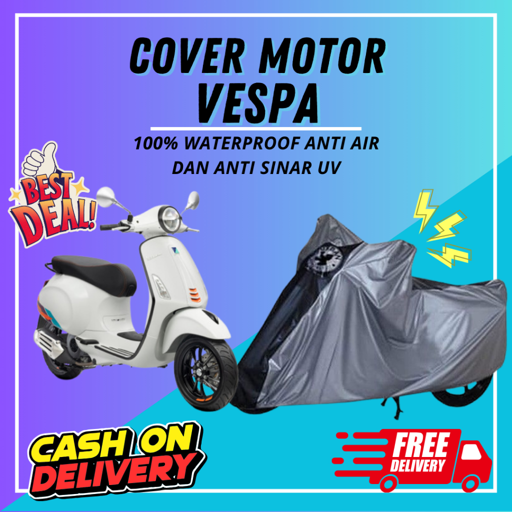Sarung Motor VESPA Cover Selimut Penutup motor VESPA Matic Urban Original Waterproof Anti Air