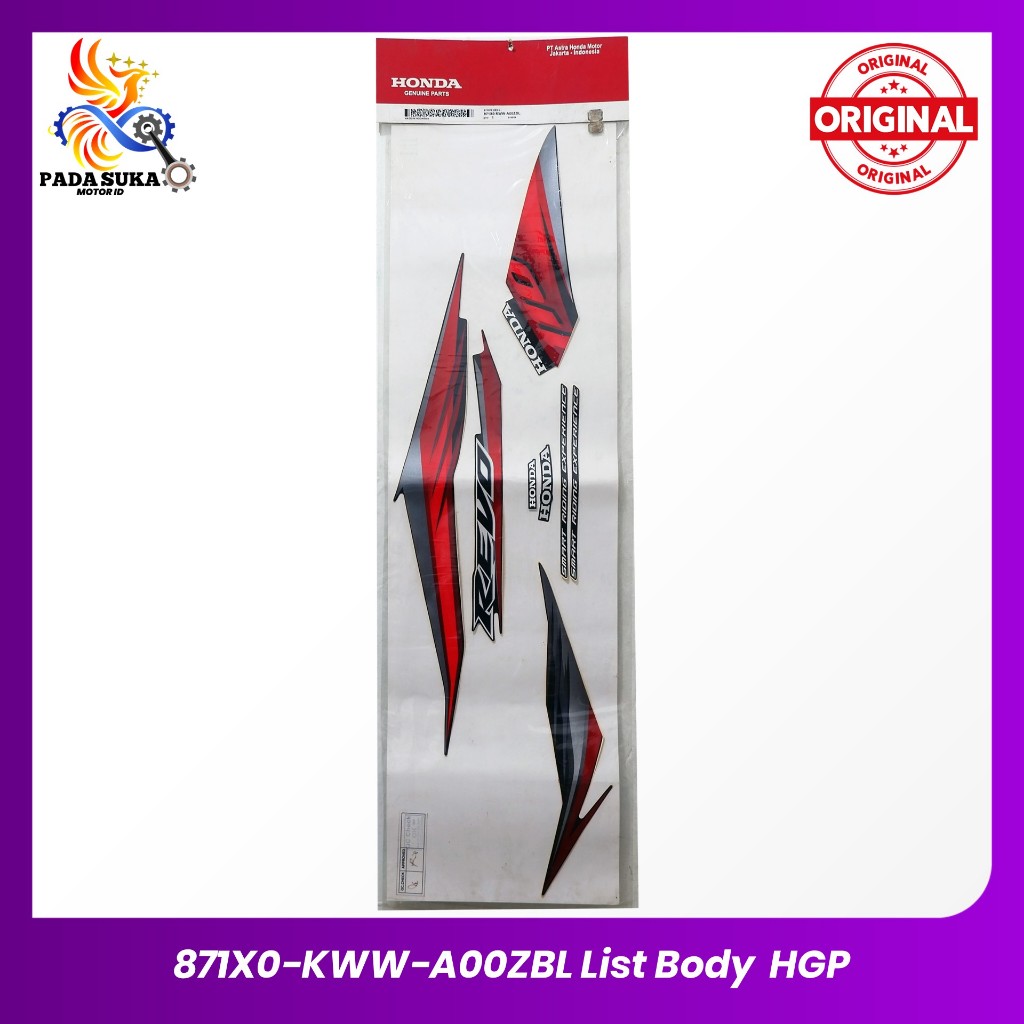 STIKER MOTOR REVO 110 / LIST BODY SET KIRI / STIKER STRIPE STRIPING REVO 110 BODY SET HONDA REVO / S