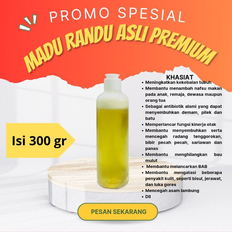 

Madu Randu Asli kualitas Premium isi 300 gram