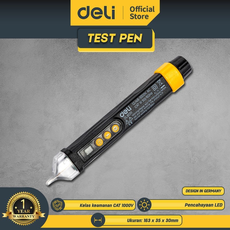 

RAGASI_S - DELI CONTACTLESS TEST PEN EDL8011 12/48-1000V AC - TESPEN NON KONTAK