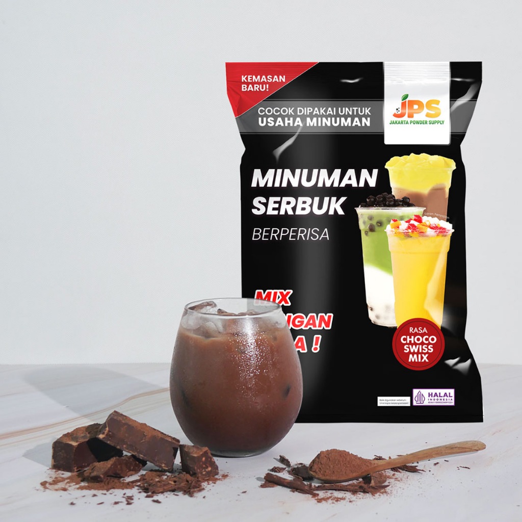 

JPS Mix Choco Swiss 1 kg Bubuk Minuman Cokelat Dengan Gula / Chocolate Powder / Serbuk Berperisa