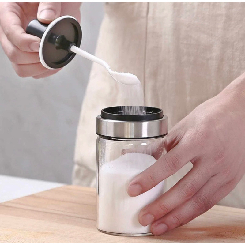 toples bumbu dapur / botol bumbu kaca dapur