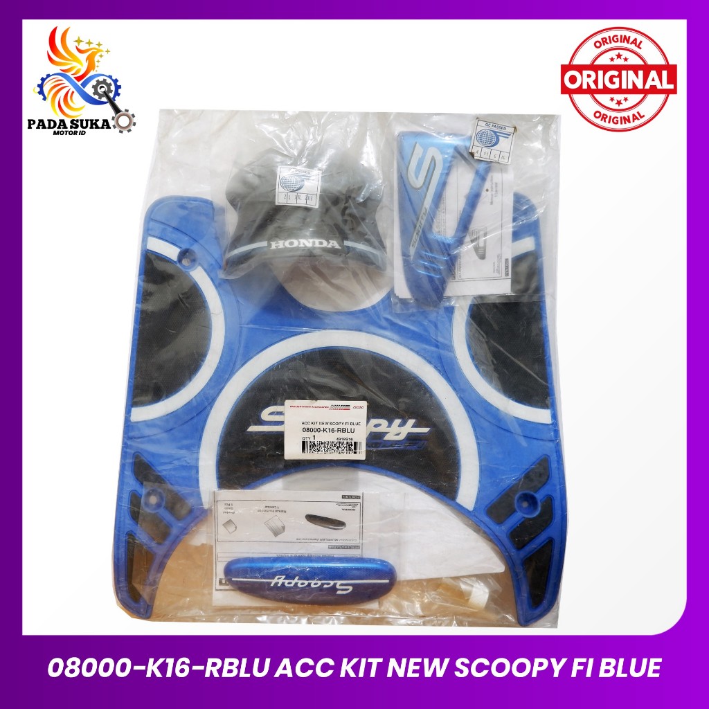 PAKET KARPET MOTOR SCOOPY PAKET AKSESORIS SCOOPY ESP (BLUE) / PAKET ACC KIT NEW SCOPY FI BLUE SCOOPY