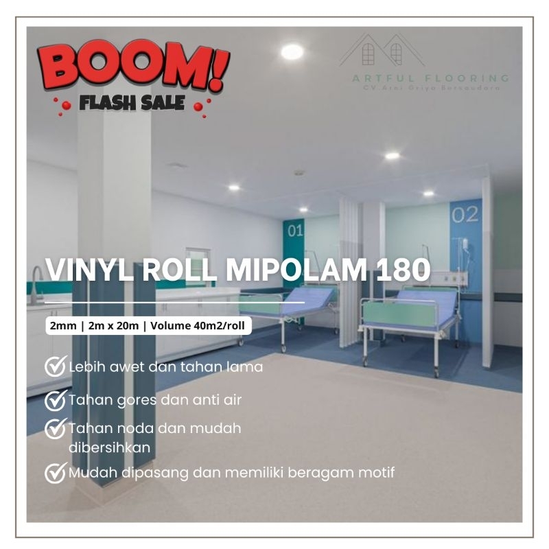 PROMO SALE Vinyl Roll – Vinyl Roll Mipolam 180 tebal 2 mm