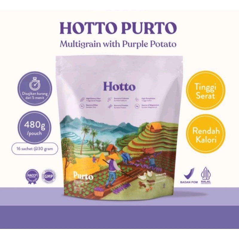 

HOTTO PURTO MULTIGRAIN WITH PURPLE POTATO - 16SACHET