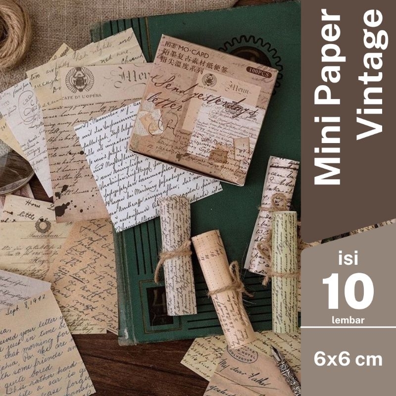 

Mini Paper Vintage / Kertas Kliping Scrapbook Uk. 6x6 cm