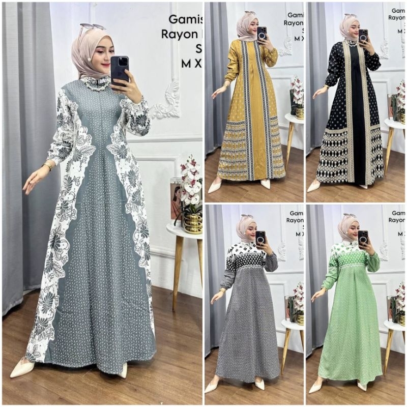 || GAMIS NAURA X GAMIS TWILL ORI || Asli pekalongan || Gamis Rayon premium ||
