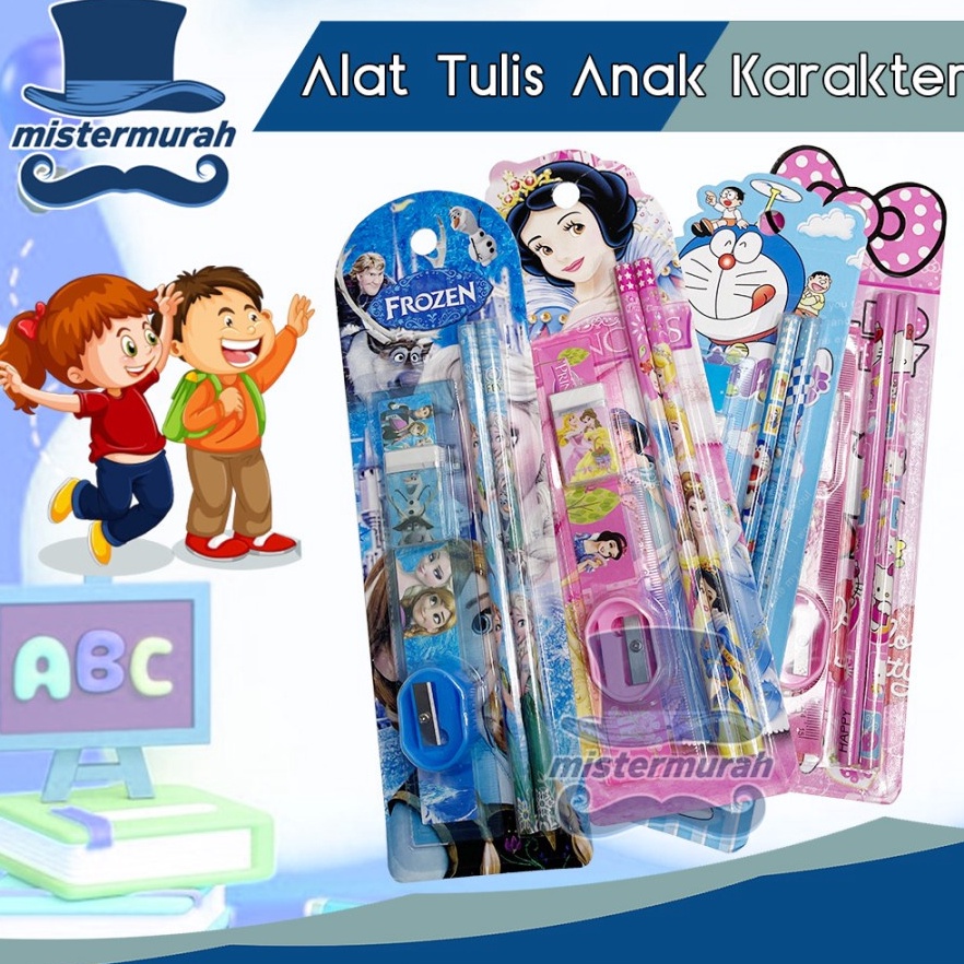

SPESIAL DISCOUNT Paket Alat Tulis Set Anak Karakter Pensil Pen Souvenir ATK Ulang Tahun