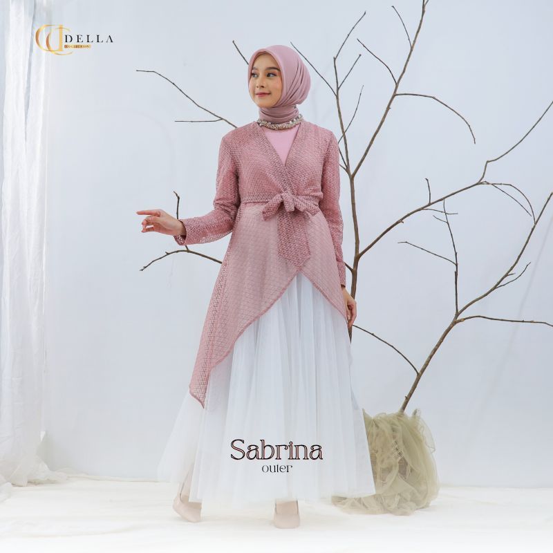 Sabrina Outer Lace Brokat diamond long outer atasan brukat wanita outwear wanita kekinian
