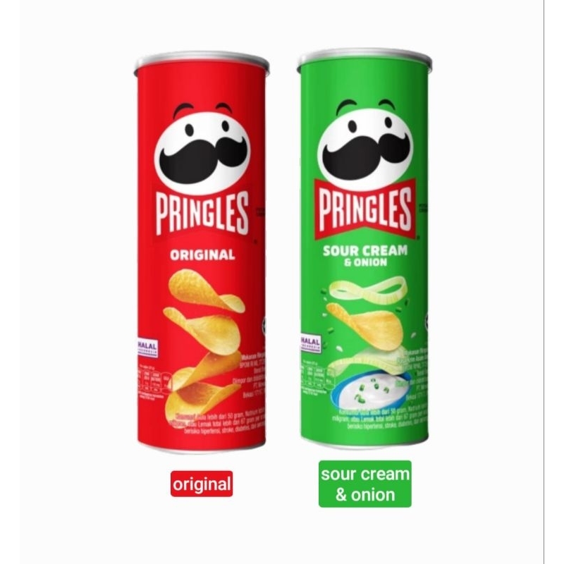 

Pringles Original /Sour Cream&Onion 102gr Snack Kripik Kentang
