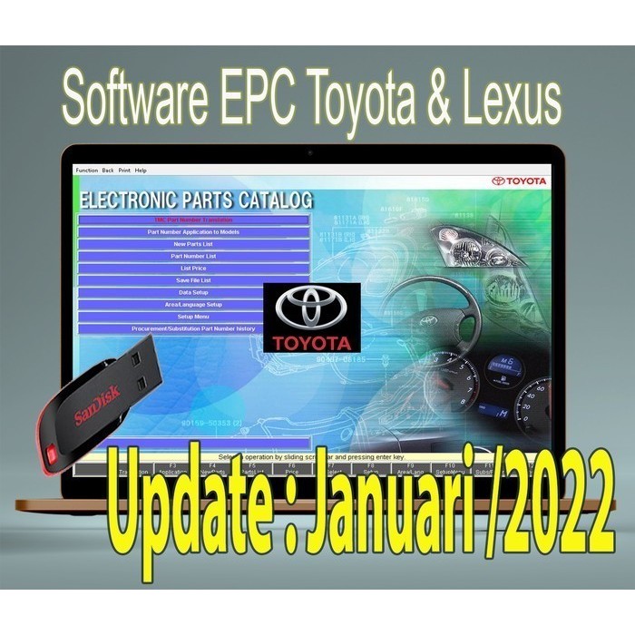 Flashdisk Software EPC Toyota 2022
