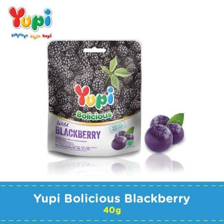 

GROSIR Yupi Gummy Candies Bolicious Blackberry 4g