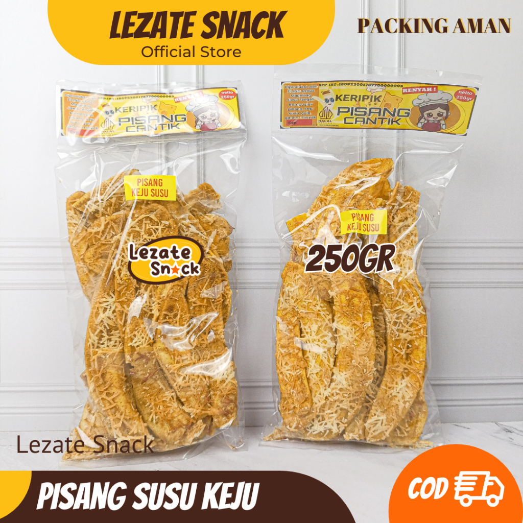 

Kripik Pisang Kepok Keju Susu 250gr Gurih Manis Murah /Kripik Pisang Kepok Gurih Tipis Keripik Pisang Asin