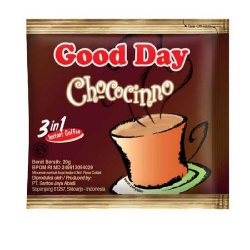 

GOOD DAY CHOCOCHINNO RENCENG ISI 10 SACHET