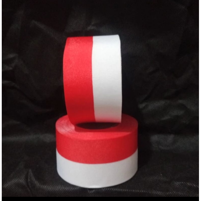 

Pita Merah Putih 2 Inchi (5cm) Per Roll / Pita Bendera Merah Putih