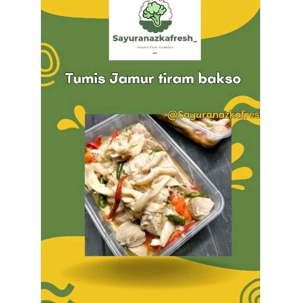 

Tumis jamur Tiram Bakso [ Homemade]