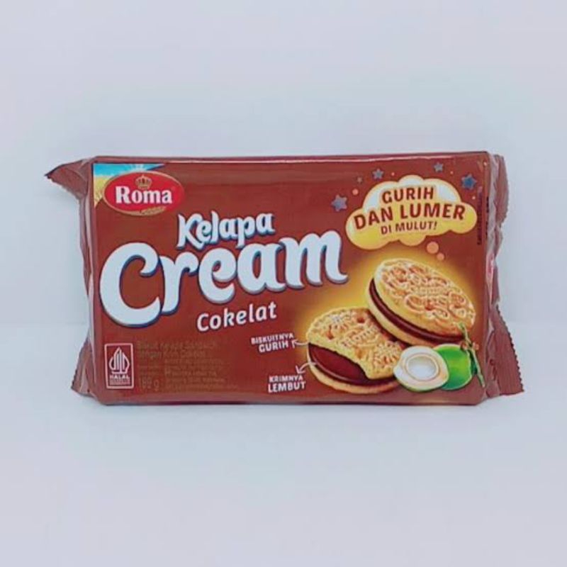 

Roma kelapa cream coklat - biskuit kelapa sandwich krim cokelat